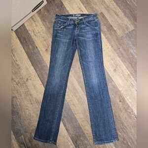 Hudson Straight Dark Jeans Size 27 Style W402DHA 27 x 28 Button Flap Pockets Y2K
